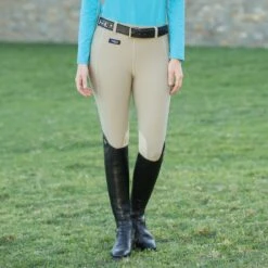 Irideon Issential Riding Tights -Lemieux Store 15458 tan model