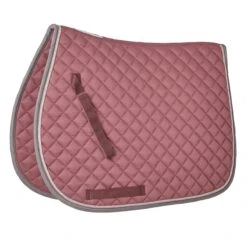 SmartPak Deluxe Medium Diamond AP Saddle Pad -Lemieux Store 19502 rosewoodwarmgrey5879