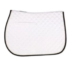SmartPak Deluxe Medium Diamond AP Saddle Pad -Lemieux Store 19502 whitesilverblack nt