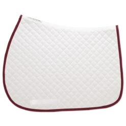 SmartPak Classic Lite White AP Saddle Pad -Lemieux Store 19504 merlot