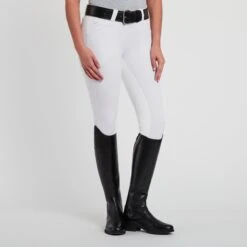Piper Classic Low-Rise Breeches By SmartPak - Full Seat -Lemieux Store 22487 white 1