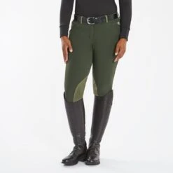 Piper Winter Softshell Breeches By SmartPak - Knee Patch -Lemieux Store 24847 darkolive 1