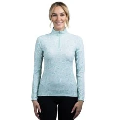 Kastel Signature 1/4 Zip Sun Shirt - Clearance! -Lemieux Store 25122 mintfoliage 1