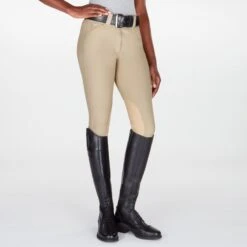 Piper Classic Show Low-Rise Breeches By SmartPak - Knee Patch -Lemieux Store 25633 tan boma 1561