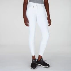 Horze Grand Prix Silicone Grip Full Seat Breech -Lemieux Store 26193 white bom 0694