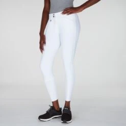 Horze Grand Prix Silicone Grip Full Seat Breech -Lemieux Store 26193 white bom 0704