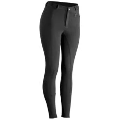 Horze Active Silicone Grip Full Seat Breeches -Lemieux Store 26195 black front