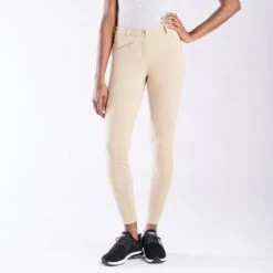 Horze Active Silicone Grip Full Seat Breeches -Lemieux Store 26195 tan bom 2392