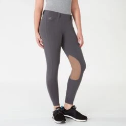 Piper Tan Patch Low-Rise Side Zip Breeches By SmartPak -Lemieux Store 27140 charcoaltanpatch bom 0567