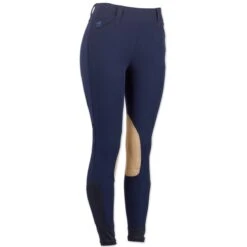 Piper Tan Patch Low-Rise Side Zip Breeches By SmartPak -Lemieux Store 27140 navy right
