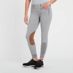 Piper Tan Patch Low-Rise Side Zip Breeches By SmartPak -Lemieux Store 27140 warmgreytan 2