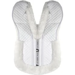 Total Saddle Fit Six Point Wither Freedom Sheepskin Half Pad -Lemieux Store 28184 white top