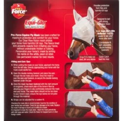 Pro-Force Equine Fly Mask With Ears -Lemieux Store 28239 backlabel