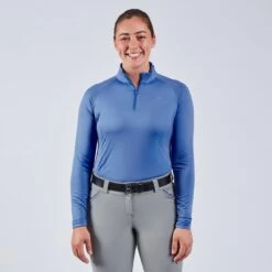 Piper SmartCore™ Long Sleeve ¼ Zip Sun Shirt- Clearance! -Lemieux Store 29332 darkperiwinkle 1