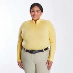 Piper SmartCore™ Long Sleeve ¼ Zip Sun Shirt- Clearance! -Lemieux Store 29332 lemon 25379