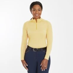 Piper SmartCore™ Long Sleeve ¼ Zip Sun Shirt- Clearance! -Lemieux Store 29332 lemonyellow 4309