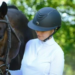 Lemieux Store 18 One K Avance Wide Brim Chrome Stripe Helmet