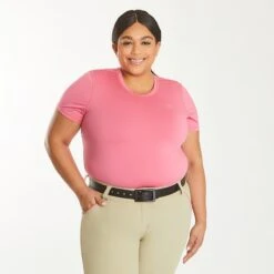 Piper SmartCore™ Short Sleeve Crew Neck Sun Shirt - Clearance! -Lemieux Store 31291 darkrose 24958