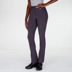 Piper Knit Mid-Rise Boot Cut Breeches By SmartPak - Full Seat -Lemieux Store 31464 charcoal 3