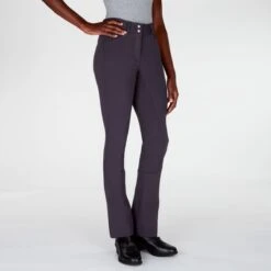 Piper Knit Mid-Rise Boot Cut Breeches By SmartPak - Full Seat -Lemieux Store 31464 charcoal 4