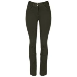 Piper Knit Mid-Rise Boot Cut Breeches By SmartPak - Full Seat -Lemieux Store 31464 darkolive front
