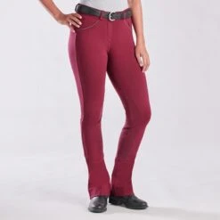 Piper Knit Mid-Rise Boot Cut Breeches By SmartPak - Knee Patch - Clearance!