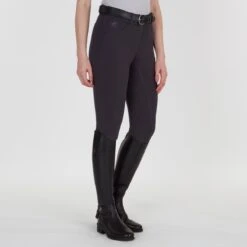Piper Knit Mid-Rise Breeches By SmartPak - Full Seat -Lemieux Store 31469 charcoal 1281