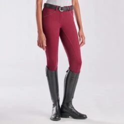 Piper Knit Mid-Rise Breeches By SmartPak - Full Seat - Clearance! -Lemieux Store 31469 merlot charcoal 8600