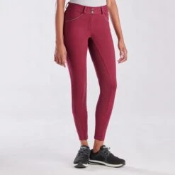 Piper Knit Mid-Rise Breeches By SmartPak - Full Seat - Clearance! -Lemieux Store 31469 merlot charcoal 8609
