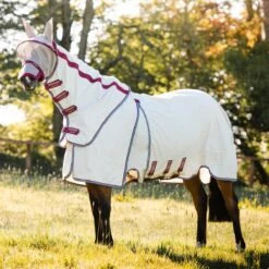 Rambo® Optimo Supreme Summer Turnout Sheet -Lemieux Store 31646 navycheckcherry 1