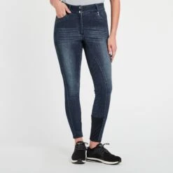 Horze Kaia Women's High Waist Denim Full Seat Breeches -Lemieux Store 31673 darknightblue 3