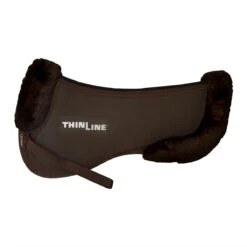 ThinLine Trifecta Half Pad With Sheepskin Rolls -Lemieux Store 32146 darkbrown side