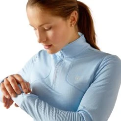 Ariat Gridwork 1/4 Zip Baselayer -Lemieux Store 32207 cotedazure 4