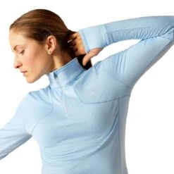 Ariat Gridwork 1/4 Zip Baselayer -Lemieux Store 32207 cotedazure 5