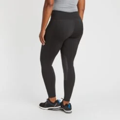 Kerrits Fleece Lite II Tights - Knee Patch -Lemieux Store 32432 black 3