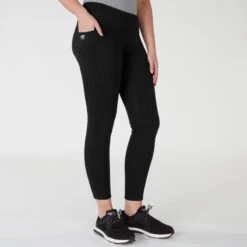 Piper Mid-Weight Tights By SmartPak - Knee Patch -Lemieux Store 32769 black bom 916