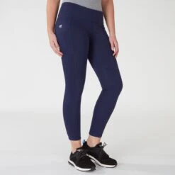 Piper Mid-Weight Tights By SmartPak - Knee Patch -Lemieux Store 32769 navy bom 919