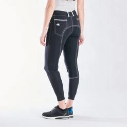 Piper Evolution Breeches By SmartPak - Full Seat -Lemieux Store 33064 black white piping 3692