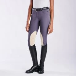 Hadley High-Rise Breeches By SmartPak - Knee Patch - Clearance! -Lemieux Store 33067 charcoal tan bom1620