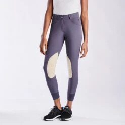 Hadley High-Rise Breeches By SmartPak - Knee Patch - Clearance! -Lemieux Store 33067 charcoal tan bom1623