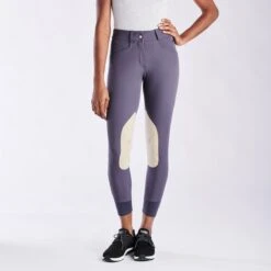 Hadley High-Rise Breeches By SmartPak - Knee Patch - Clearance! -Lemieux Store 33067 charcoal tan bom1626