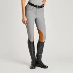 Hadley High-Rise Breeches By SmartPak - Knee Patch - Clearance! -Lemieux Store 33067 stormgrey 1