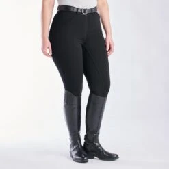 Piper Knit High-Rise Breeches By SmartPak - Full Seat -Lemieux Store 33073 black 3401