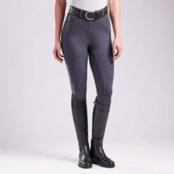 Piper Knit High-Rise Breeches By SmartPak - Full Seat -Lemieux Store 33073 charcoal 0712