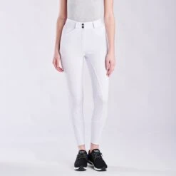 Piper Knit High-Rise Breeches By SmartPak - Full Seat -Lemieux Store 33073 white bom1632