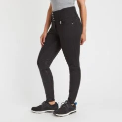 Horze Tara High Waist Silicone Full Seat Breeches 12 Horze Tara High Waist Silicone Full Seat Breeches -Lemieux Store 33186 black 12531