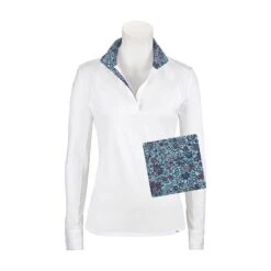 RJ Classics Maddie Long Sleeve Show Shirt W/ 37.5 Temperature Regulating Technology - Clearance -Lemieux Store 33198 bluepaislyfloral 3