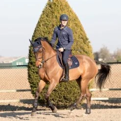 LeMieux Loire Classic Close Contact Square Saddle Pad -Lemieux Store 33261 navy lifestyle 2