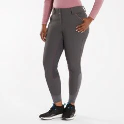 Piper Evolution Mid-rise Breeches By SmartPak - Full Seat -Lemieux Store 33428 charcoallightrosewood 8239