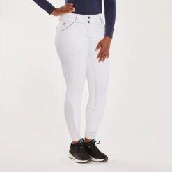 Piper Evolution Mid-rise Breeches By SmartPak - Full Seat -Lemieux Store 33428 whitelightgrey 8423